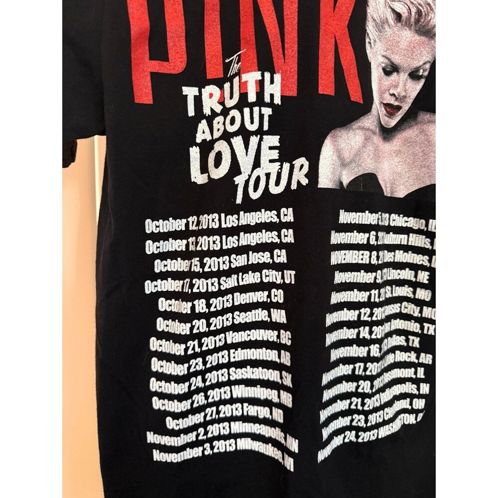 Men’s Pink P!NK The Truth About Love 2013 Tour Shirt Size Small - Picture 5 of 6